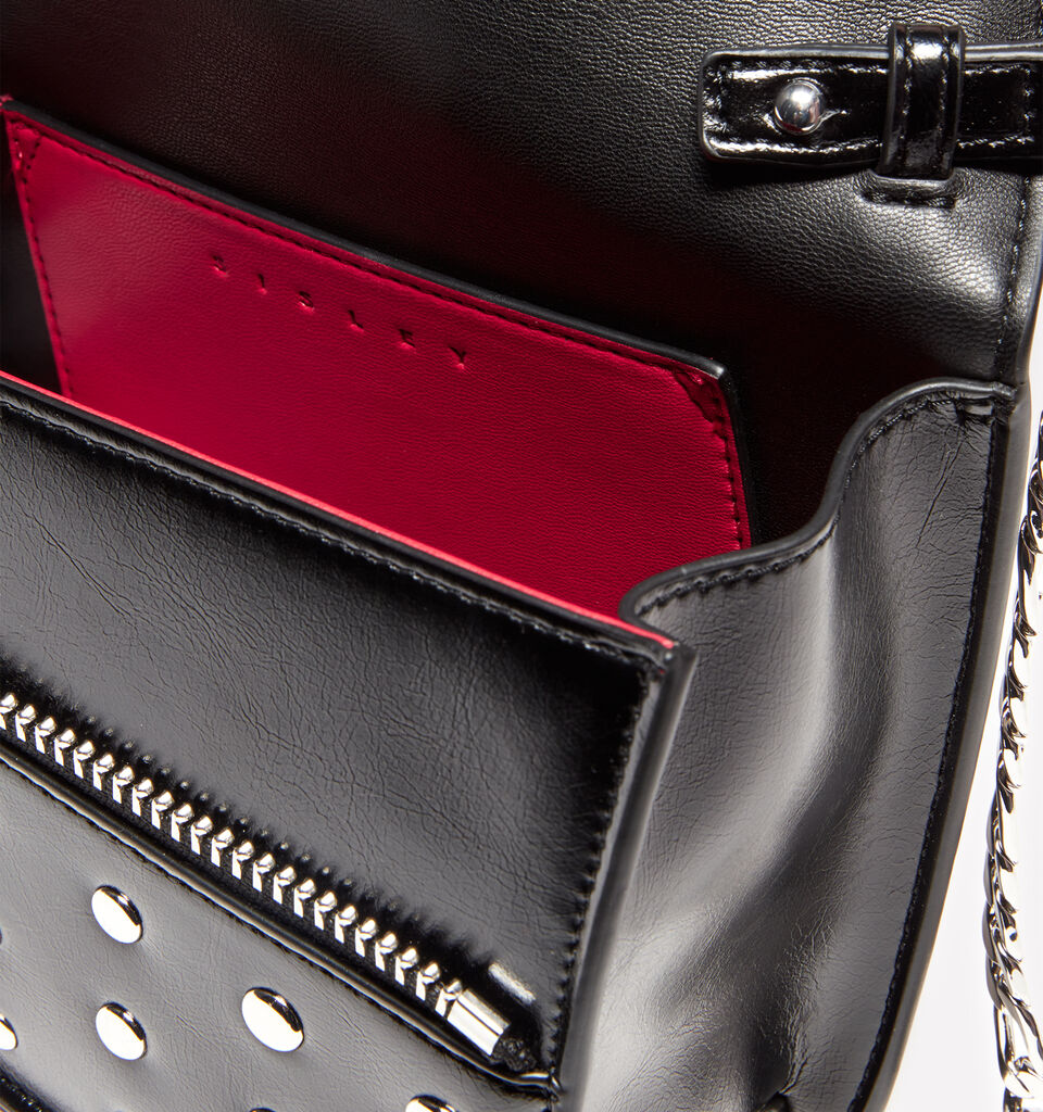 Black asymmetrical bag with studs - null - Black | Sisley image number 4